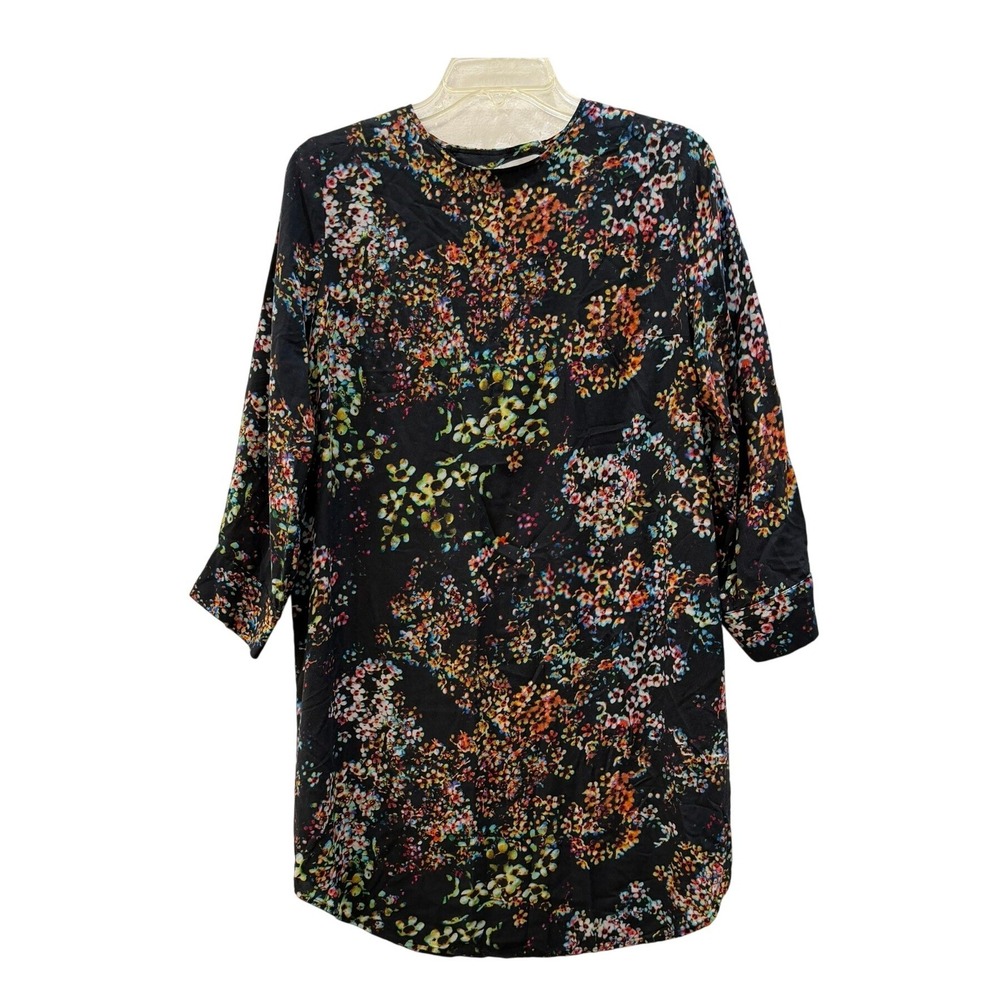 & Other Stories Stockholm Atelier Floral Shift Dress Black‎ Multicolor US 4